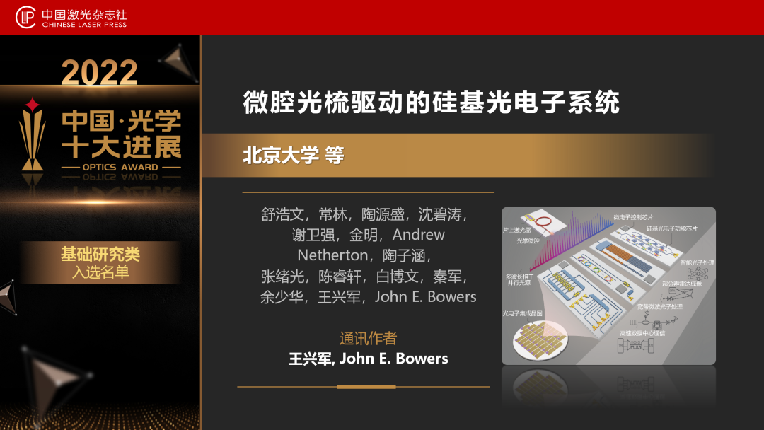 北大王兴军、常林团队最新成果入选“2022中国光子十大进展”
